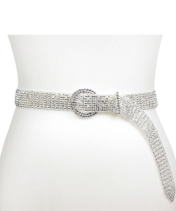 Fashionable Crystal Belt BT320032 SILVER CL